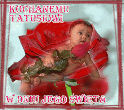 Chłopczyk z różą na dzień ojca